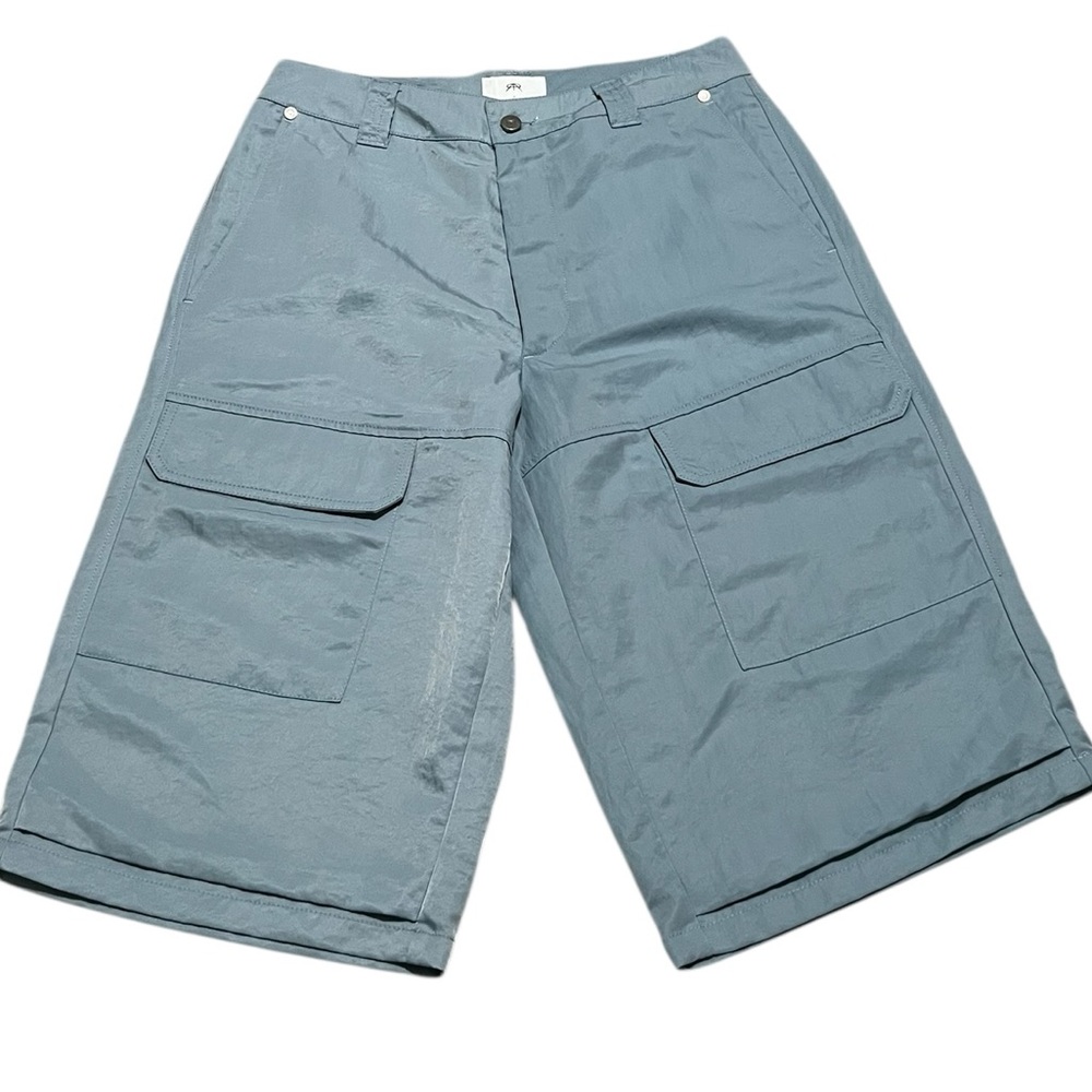 RtA Men’s Cargo Shorts Blue Nylon Size 30 Made in Italy zip up‎ cargo pockets
